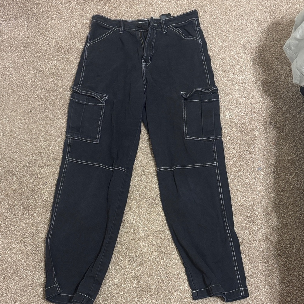 Divided Black Wide Leg Pants